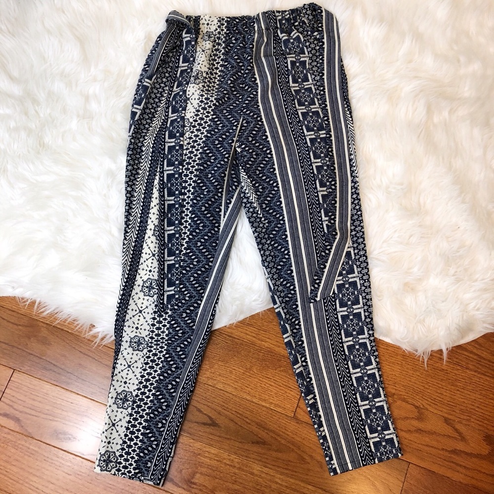 Patterned Blue Pants